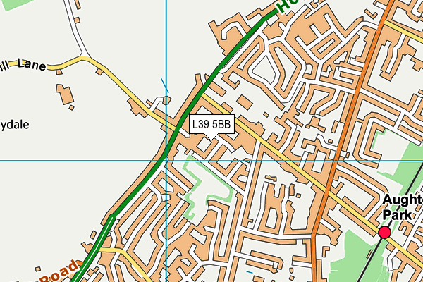 L39 5BB map - OS VectorMap District (Ordnance Survey)