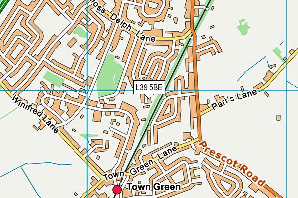 L39 5BE map - OS VectorMap District (Ordnance Survey)