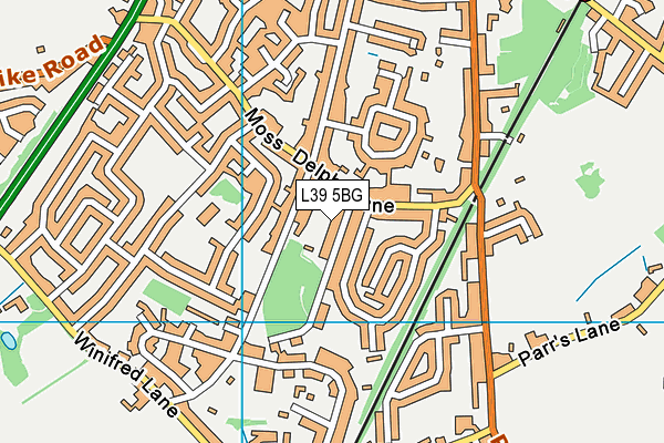 L39 5BG map - OS VectorMap District (Ordnance Survey)