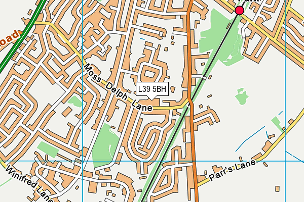 L39 5BH map - OS VectorMap District (Ordnance Survey)
