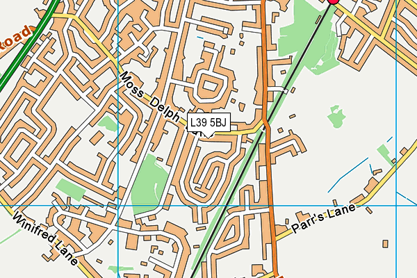 L39 5BJ map - OS VectorMap District (Ordnance Survey)