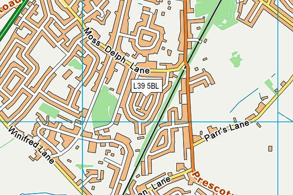 L39 5BL map - OS VectorMap District (Ordnance Survey)