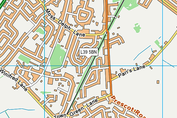 L39 5BN map - OS VectorMap District (Ordnance Survey)