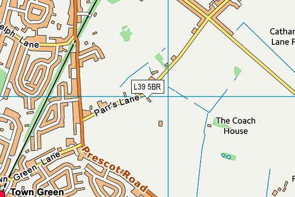 L39 5BR map - OS VectorMap District (Ordnance Survey)