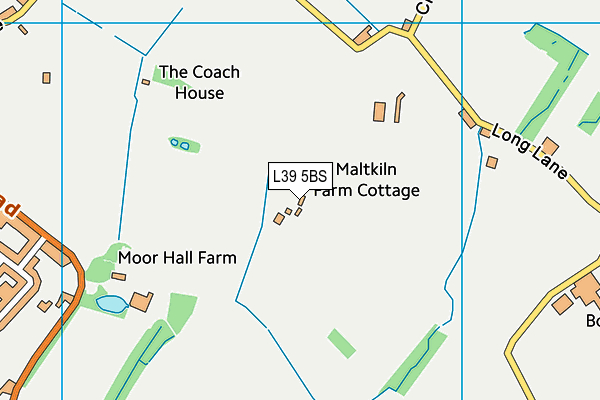 L39 5BS map - OS VectorMap District (Ordnance Survey)