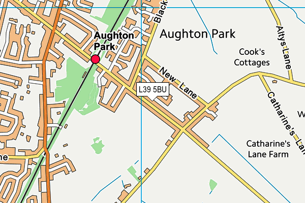 L39 5BU map - OS VectorMap District (Ordnance Survey)