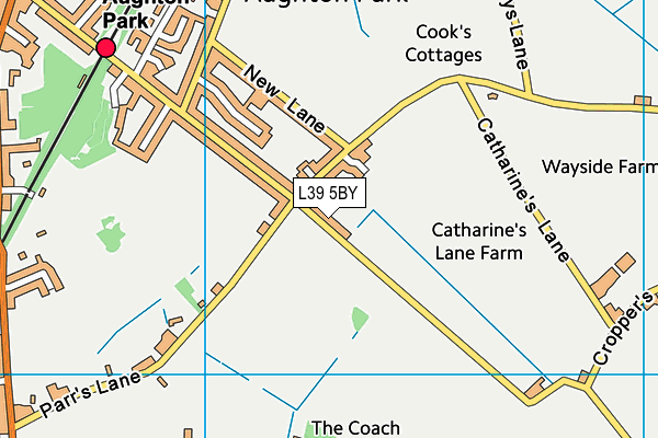 L39 5BY map - OS VectorMap District (Ordnance Survey)