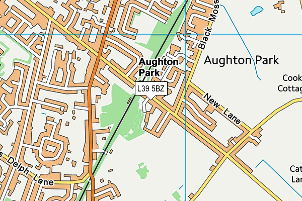 L39 5BZ map - OS VectorMap District (Ordnance Survey)