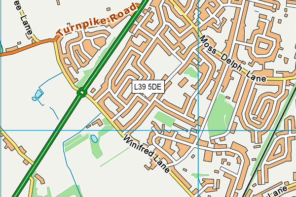 L39 5DE map - OS VectorMap District (Ordnance Survey)