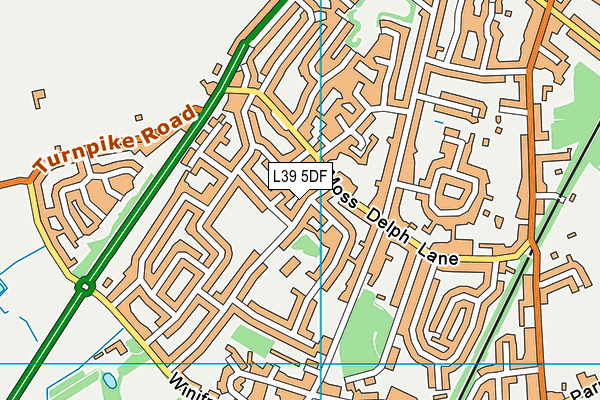 L39 5DF map - OS VectorMap District (Ordnance Survey)