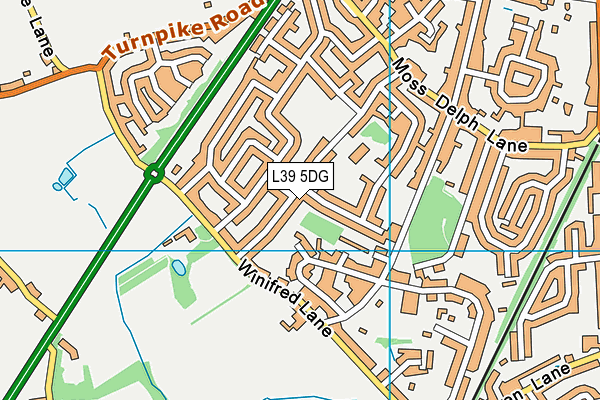 L39 5DG map - OS VectorMap District (Ordnance Survey)