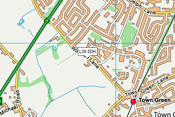 Town Green Tennis Club map (L39 5DH) - OS VectorMap District (Ordnance Survey)