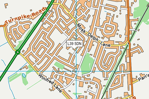 L39 5DN map - OS VectorMap District (Ordnance Survey)