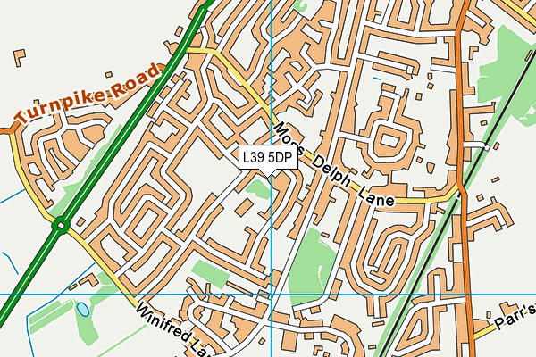 L39 5DP map - OS VectorMap District (Ordnance Survey)