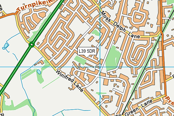 L39 5DR map - OS VectorMap District (Ordnance Survey)