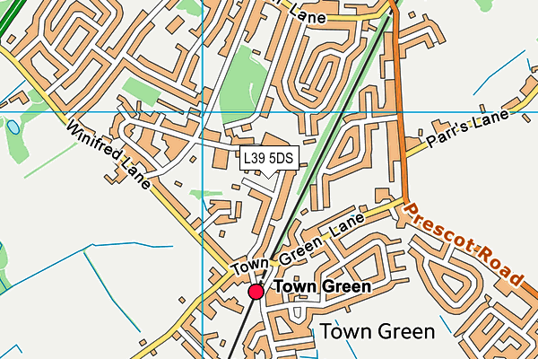 L39 5DS map - OS VectorMap District (Ordnance Survey)