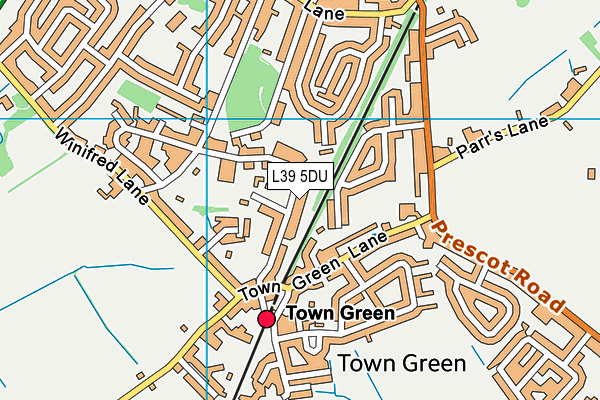 L39 5DU map - OS VectorMap District (Ordnance Survey)