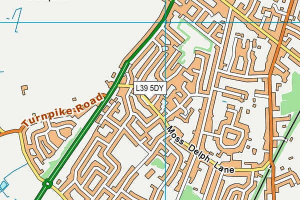 L39 5DY map - OS VectorMap District (Ordnance Survey)