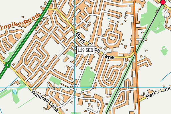 L39 5EB map - OS VectorMap District (Ordnance Survey)