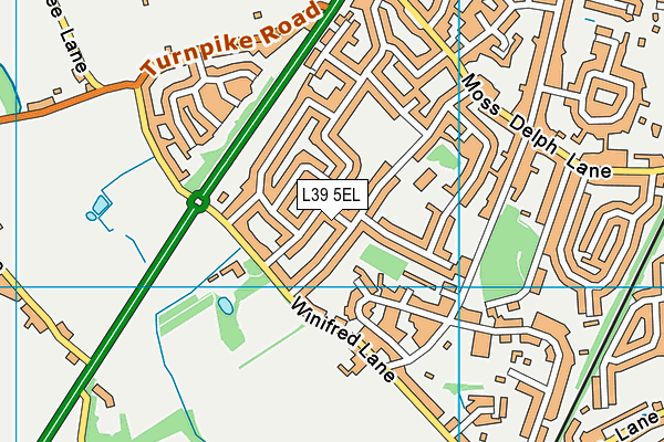 L39 5EL map - OS VectorMap District (Ordnance Survey)