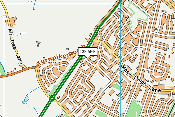 L39 5ES map - OS VectorMap District (Ordnance Survey)