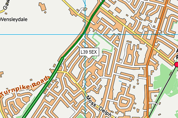 L39 5EX map - OS VectorMap District (Ordnance Survey)