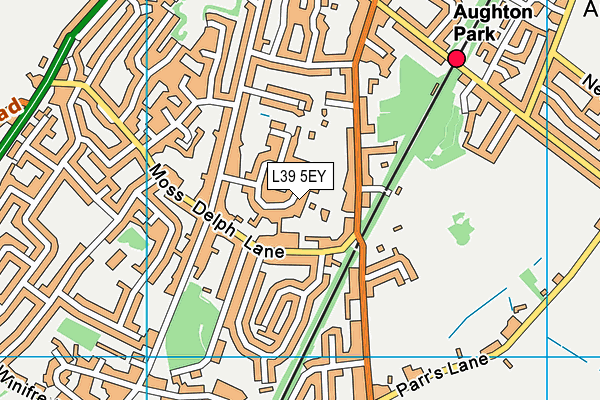 L39 5EY map - OS VectorMap District (Ordnance Survey)