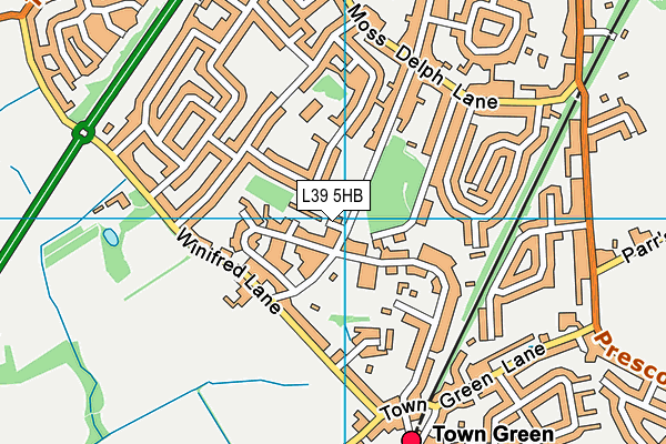 L39 5HB map - OS VectorMap District (Ordnance Survey)