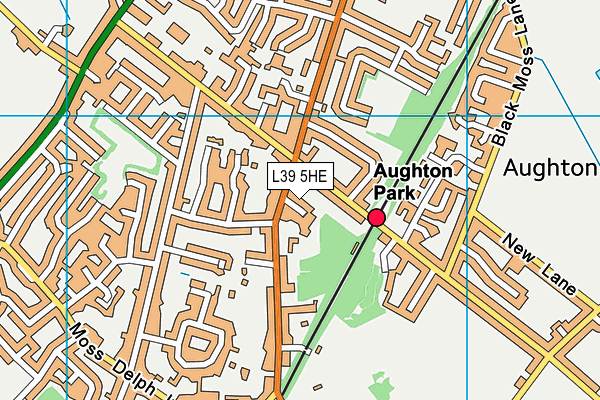 L39 5HE map - OS VectorMap District (Ordnance Survey)