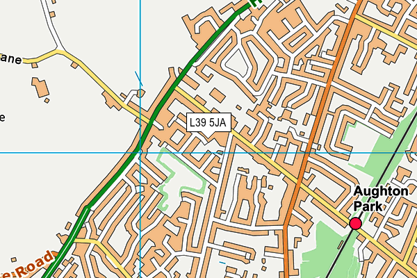 L39 5JA map - OS VectorMap District (Ordnance Survey)