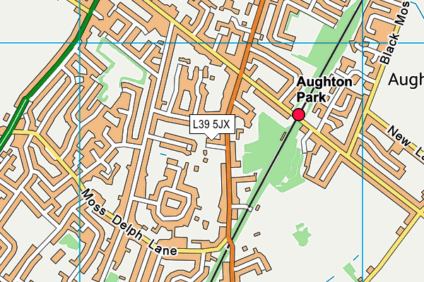 L39 5JX map - OS VectorMap District (Ordnance Survey)