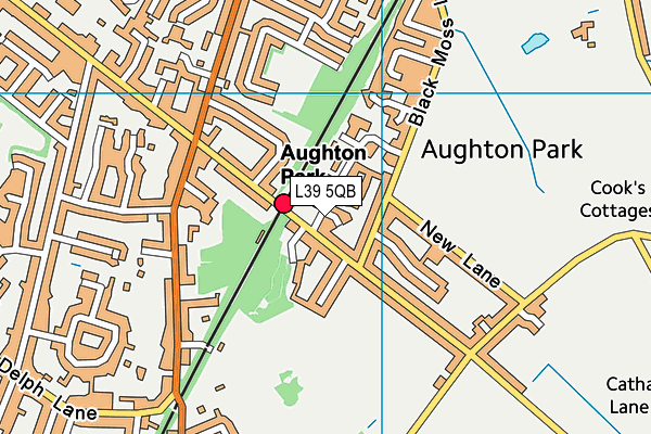 L39 5QB map - OS VectorMap District (Ordnance Survey)