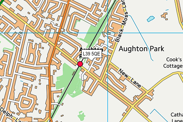 L39 5QE map - OS VectorMap District (Ordnance Survey)