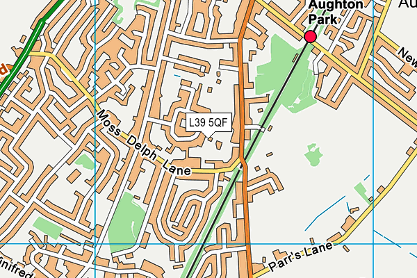 L39 5QF map - OS VectorMap District (Ordnance Survey)