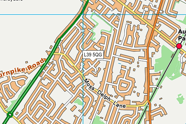 L39 5QG map - OS VectorMap District (Ordnance Survey)