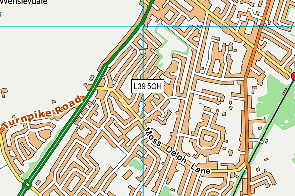 L39 5QH map - OS VectorMap District (Ordnance Survey)