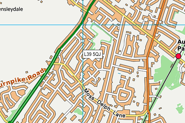 L39 5QJ map - OS VectorMap District (Ordnance Survey)