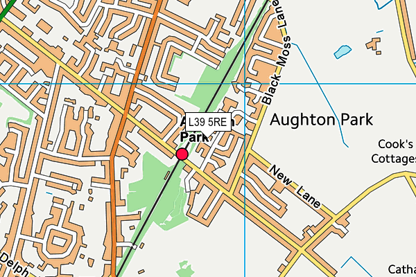 L39 5RE map - OS VectorMap District (Ordnance Survey)