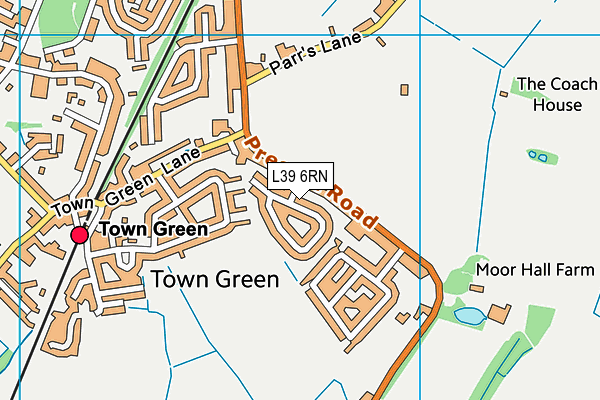 L39 6RN map - OS VectorMap District (Ordnance Survey)