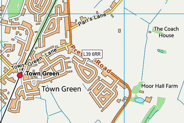 L39 6RR map - OS VectorMap District (Ordnance Survey)