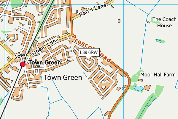 L39 6RW map - OS VectorMap District (Ordnance Survey)