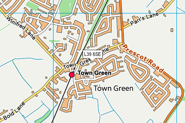 L39 6SE map - OS VectorMap District (Ordnance Survey)