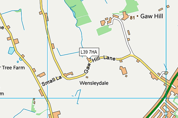 L39 7HA map - OS VectorMap District (Ordnance Survey)