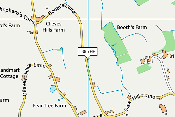 L39 7HE map - OS VectorMap District (Ordnance Survey)