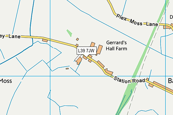 L39 7JW map - OS VectorMap District (Ordnance Survey)