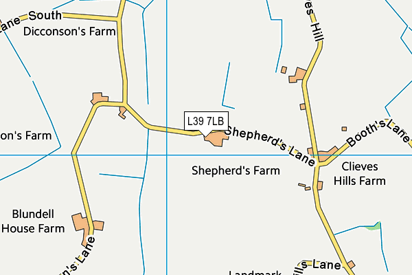 L39 7LB map - OS VectorMap District (Ordnance Survey)