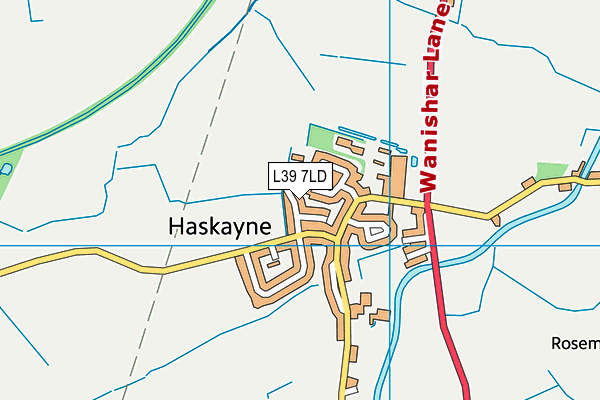 L39 7LD map - OS VectorMap District (Ordnance Survey)