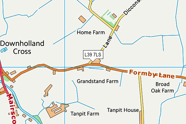 L39 7LS map - OS VectorMap District (Ordnance Survey)