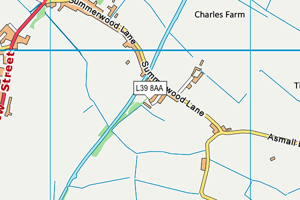 L39 8AA map - OS VectorMap District (Ordnance Survey)