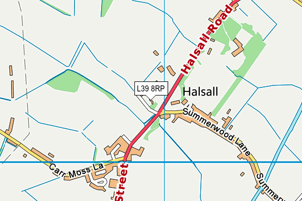 L39 8RP map - OS VectorMap District (Ordnance Survey)